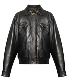 Men's Flap Pocket Black Leather Jacket - Trendy Leather Jackets