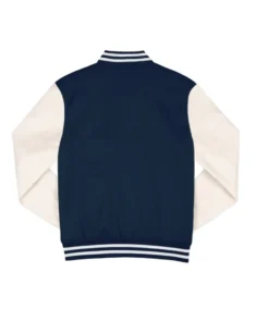 Shop The Michigan Navy And White Varsity Jacket - Trendy Leather Jackets