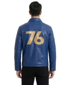 Shop The Vault 76 Blue Leather Jacket - Trendy Leather Jackets
