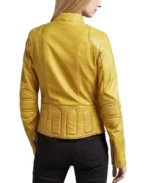 Shop The Women's Bright Yellow Leather Jacket - Trendy Leather Jackets