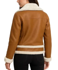 Shop The Women's Brown Shearling Leather Jacket - Trendy Leather Jackets