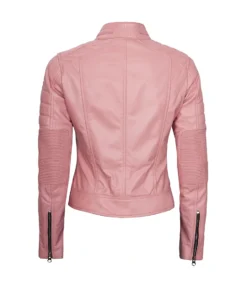 Shop The Women's Pink Biker Leather Jacket - Trendy Leather Jackets