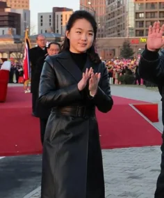 kim Ju Ae Parade Leather Coat Front Side - Trendy Leather Jackets